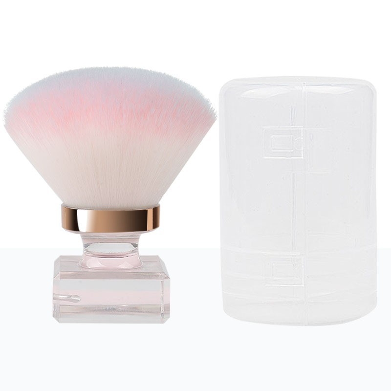 Perie de pudră pentru manichiură, în formă de trandafir, perie pentru pudră liberă și blush, instrument de curățare și pudrare