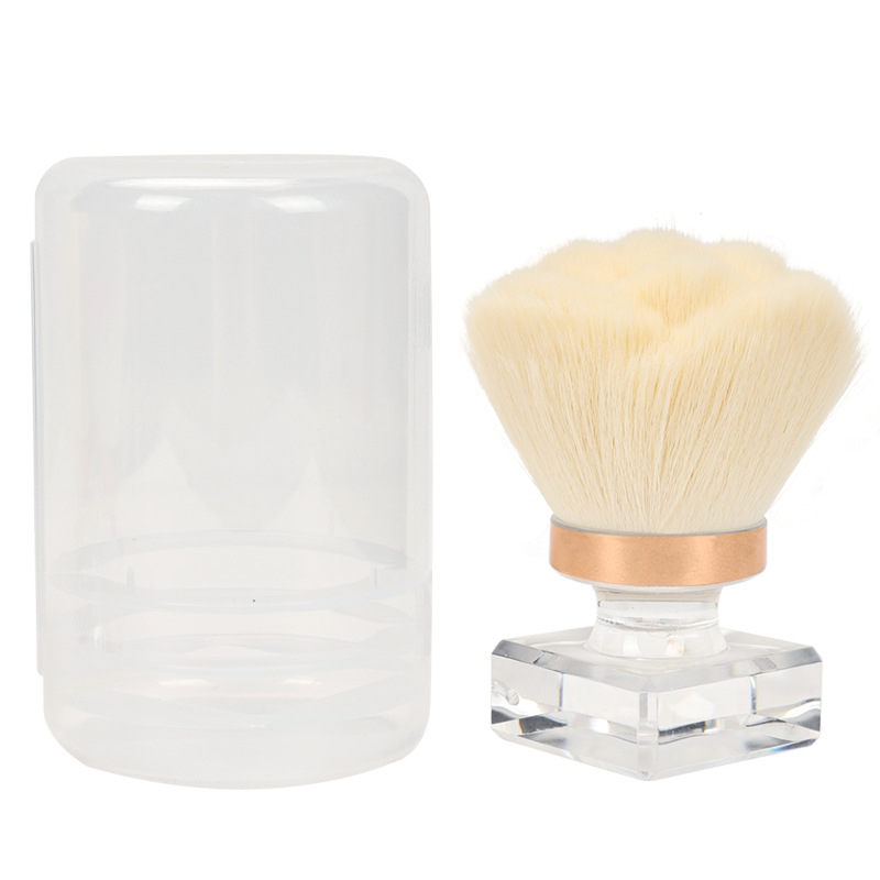 Perie de pudră pentru manichiură, în formă de trandafir, perie pentru pudră liberă și blush, instrument de curățare și pudrare