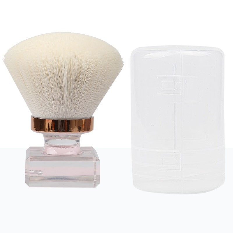 Perie de pudră pentru manichiură, în formă de trandafir, perie pentru pudră liberă și blush, instrument de curățare și pudrare