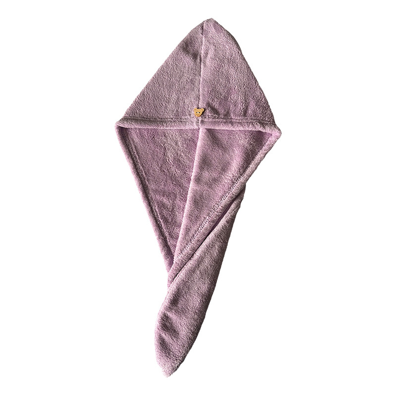 Kapica za sušenje kose od koralnog pliša, superapsorbirajuća i brzo suši, 100–119 g, šiveno - The Joyful Show