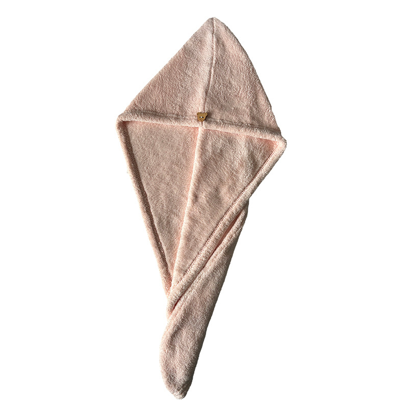 Kapica za sušenje kose od koralnog pliša, superapsorbirajuća i brzo suši, 100–119 g, šiveno - The Joyful Show