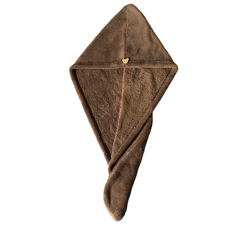 Kapica za sušenje kose od koralnog pliša, superapsorbirajuća i brzo suši, 100–119 g, šiveno - The Joyful Show