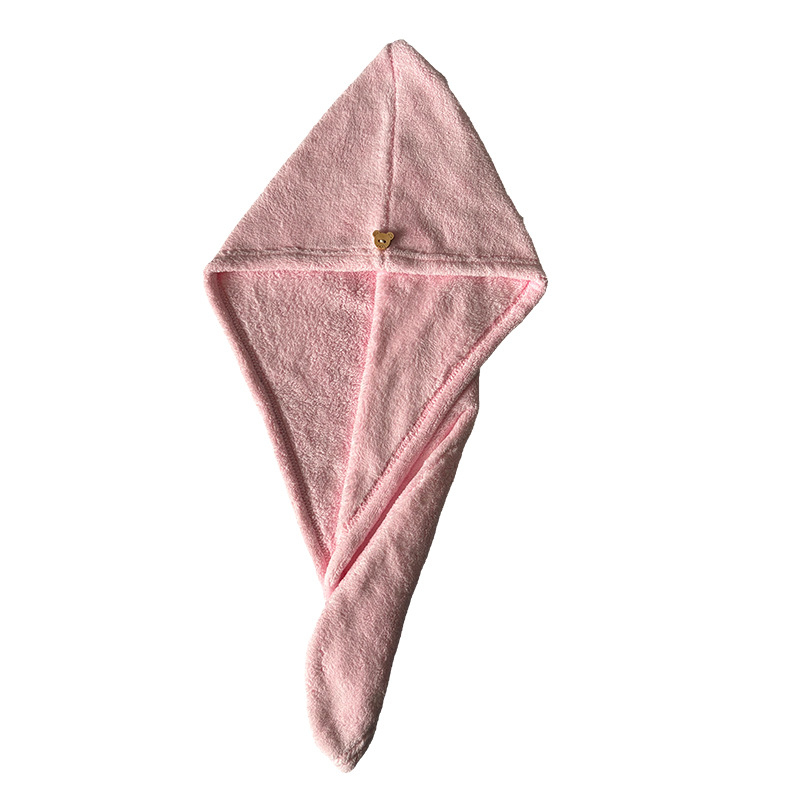 Kapica za sušenje kose od koralnog pliša, superapsorbirajuća i brzo suši, 100–119 g, šiveno - The Joyful Show