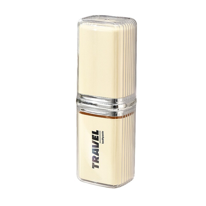 Putni držač četkica za zube s zatvorenim čašom za ispiranje i spremištem za pastu i četkicu, prijenosno, PP+PET