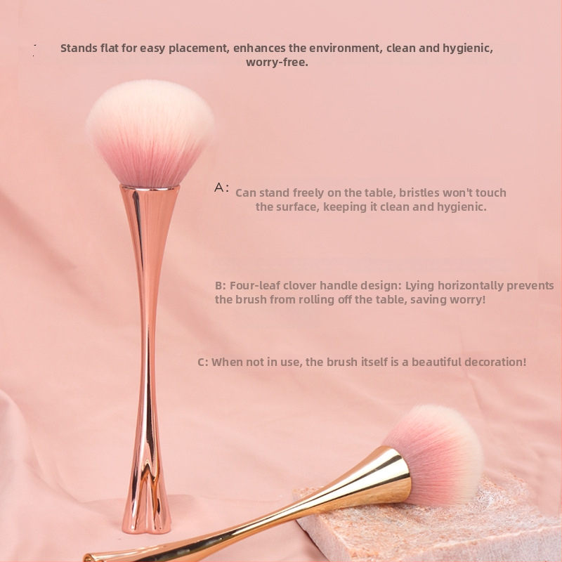 Štetec na prach na nechty s motívom štyroch listov, mäkká guľatá hlava, OEM POTIYA, pôvod Guangdong