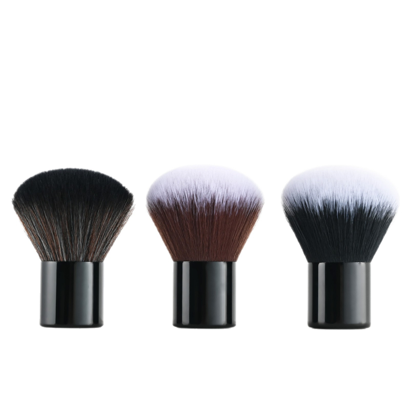 Púder ecset szintetikus szálú sörtével, alumínium nyéllel, rövid nyéllel, tasakos csomagolás, 1 darab