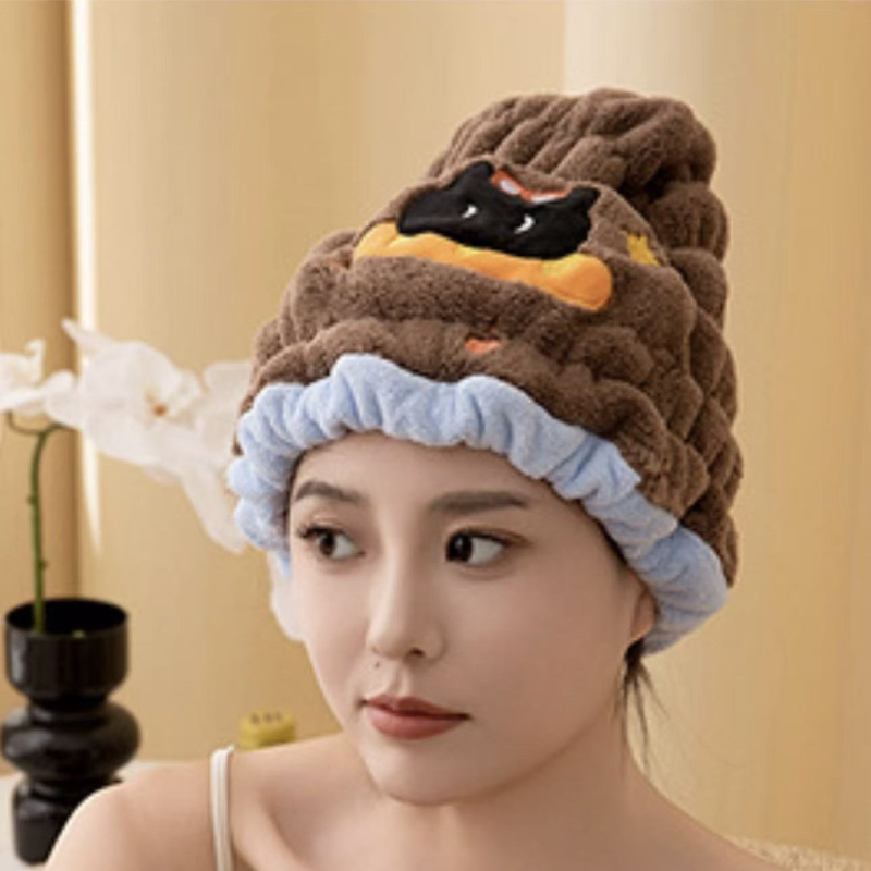 Kapa za sušenje kose Tianshang, koralni flis, izšivena, 50–79 g, 32 komada