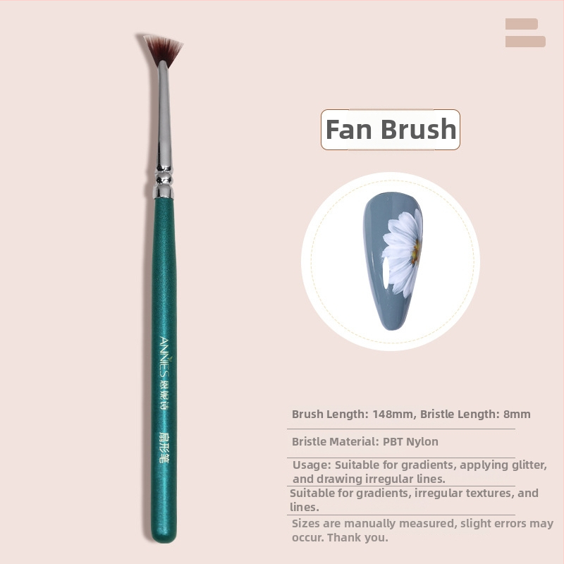 Nylon sörtés körömök ecsetek készlet, 6 darab, hordozhatófa nyéllel, gradient és vonalas mintázáshoz gel körmökön