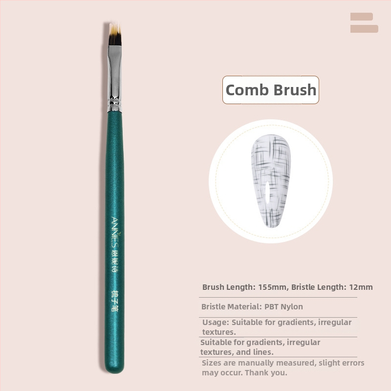 Nylon sörtés körömök ecsetek készlet, 6 darab, hordozhatófa nyéllel, gradient és vonalas mintázáshoz gel körmökön