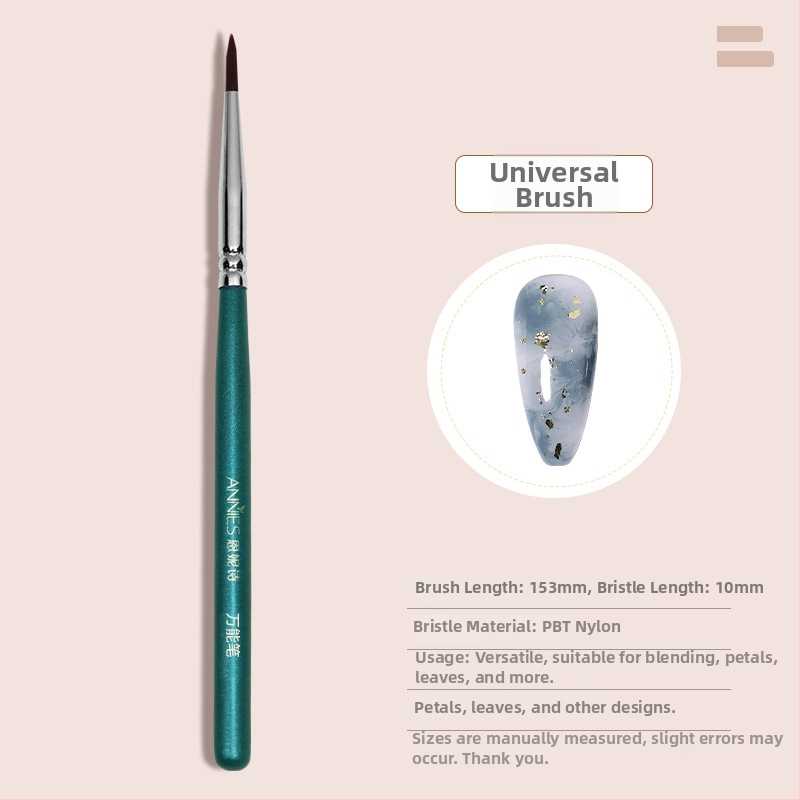 Nylon sörtés körömök ecsetek készlet, 6 darab, hordozhatófa nyéllel, gradient és vonalas mintázáshoz gel körmökön