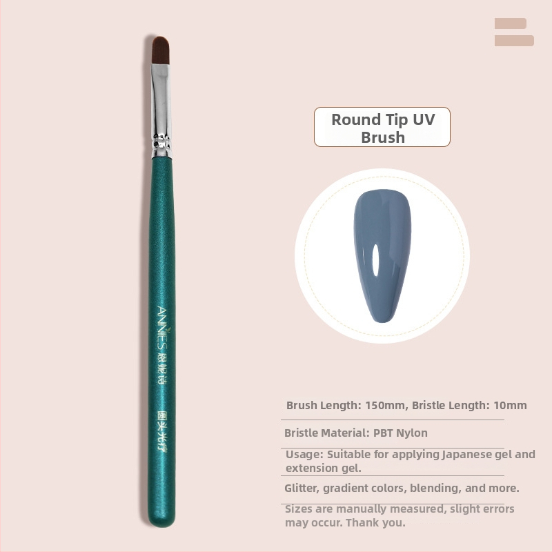 Nylon sörtés körömök ecsetek készlet, 6 darab, hordozhatófa nyéllel, gradient és vonalas mintázáshoz gel körmökön