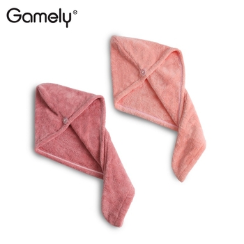 Šal za sušenje kose od koralnog flisa, 2 kom, 80–99 g, 150D, Plain Weave