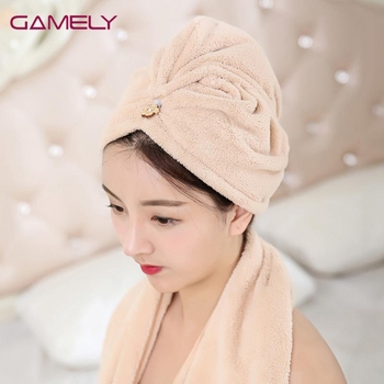 Šal za sušenje kose od koralnog flisa, 2 kom, 80–99 g, 150D, Plain Weave