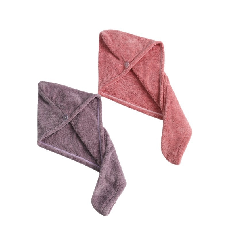 Šal za sušenje kose od koralnog flisa, 2 kom, 80–99 g, 150D, Plain Weave