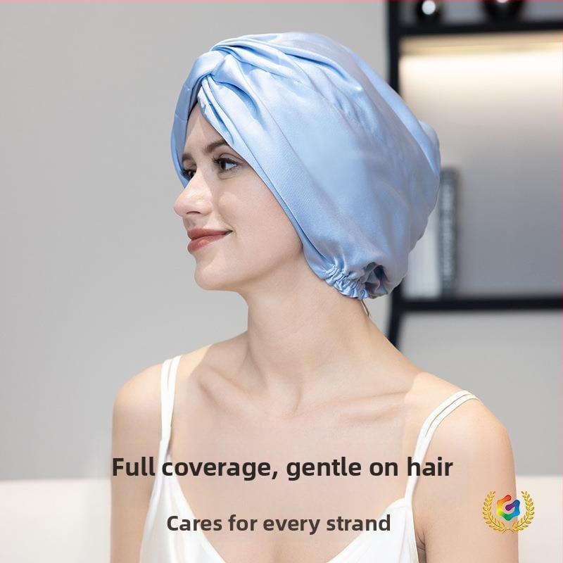 Mulberry svilena kapa za spavanje, jednofarbna, za odrasle, višekratna upotreba, anti-frizz