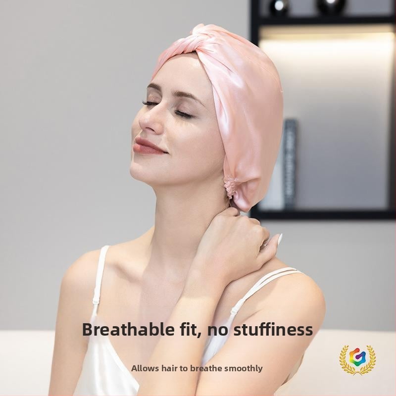 Mulberry svilena kapa za spavanje, jednofarbna, za odrasle, višekratna upotreba, anti-frizz