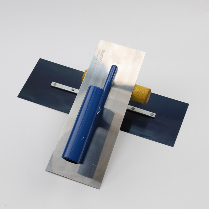 Špatula za malter s drškom od drveta, lamela od karbonskog i nehrđajućeg čelika, debljina 0,5, za gradnju