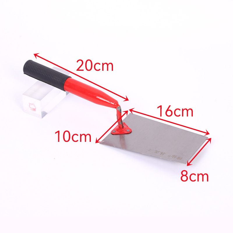 Nehrđajuća čelična trokutasta špahtla s metalnom drškom i blade u obliku breskve za bricklaying i žbukanje — Marka Jinyou, nije uvezeno