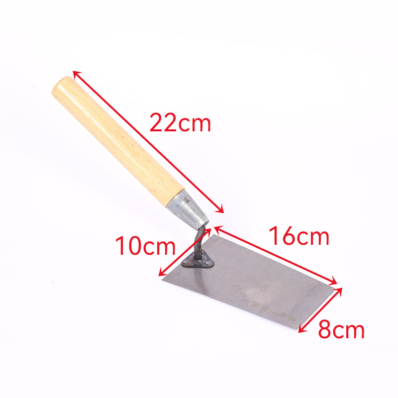 Nehrđajuća čelična trokutasta špahtla s metalnom drškom i blade u obliku breskve za bricklaying i žbukanje — Marka Jinyou, nije uvezeno