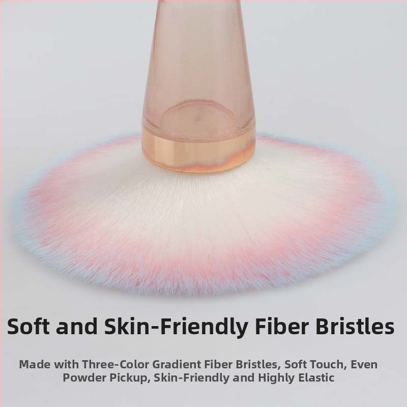 Βούρτσα πούδρας, μακριά λαβή, συνθετικές τρίχες, πλαστική λαβή, συνολικό μήκος 175 mm