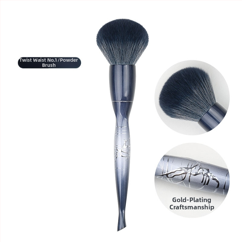 Βούρτσα πούδρας, μακριά λαβή, συνθετικές τρίχες, πλαστική λαβή, συνολικό μήκος 175 mm