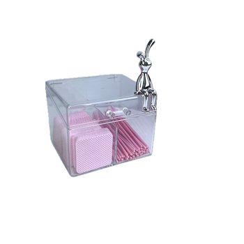 Kutija za pohranu alata za produženje trepavica, s više odjeljaka, otporna na prašinu, prijenosna, od akrila