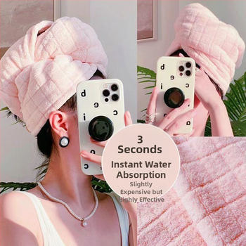 Καπέλο στέγνωσης μαλλιών με γρήγορο στέγνωμα και παχύτερη απορροφητικότητα, πολυεστερική ίνα, 200 g ή περισσότερα, 60 νήματα