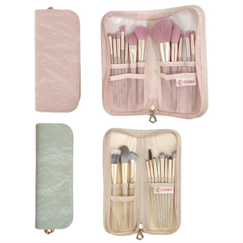 Θήκη αποθήκευσης πινέλων μακιγιάζ – ναϊλον τρίχες, ταξιδιωτική θήκη με φερμουάρ, κατάλληλη για eyeliner, μολύβι φρυδιών και στυλό μανικιούρ