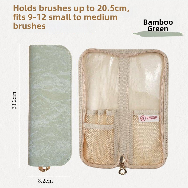 Θήκη αποθήκευσης πινέλων μακιγιάζ – ναϊλον τρίχες, ταξιδιωτική θήκη με φερμουάρ, κατάλληλη για eyeliner, μολύβι φρυδιών και στυλό μανικιούρ