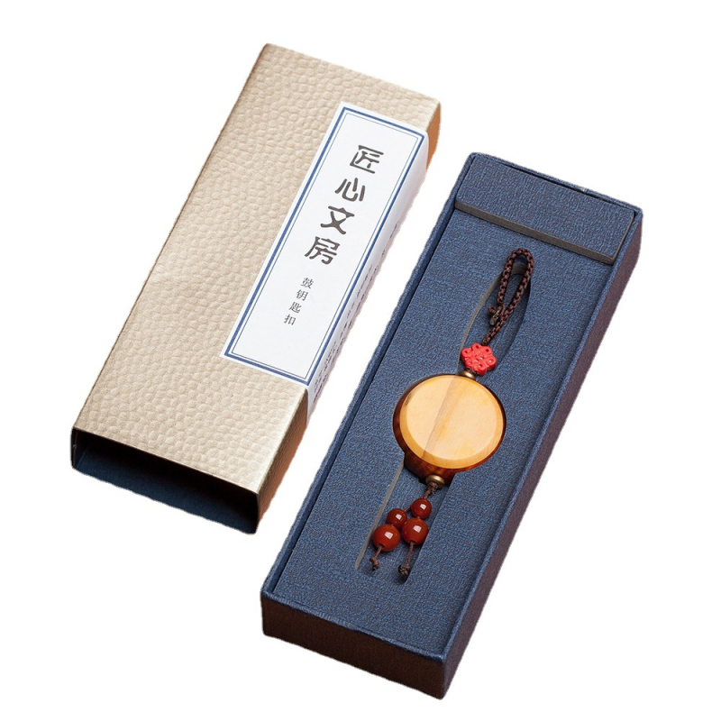 Drveni privjesak za ruksak, kineskog stila, s motivom glazbenog instrumenta, inspiriran dinastijom Ming