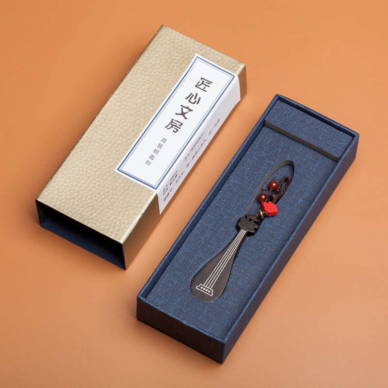 Drveni privjesak za ruksak, kineskog stila, s motivom glazbenog instrumenta, inspiriran dinastijom Ming