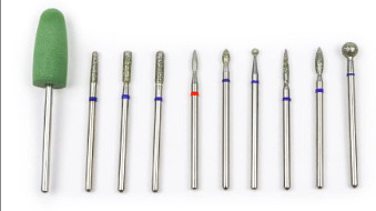 Alat za brušenje površine nokta, set od 10 komada, ruski stil manikure poliranje i uklanjanje mrtve kože, metalni alat