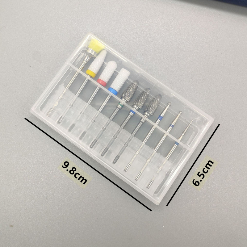 Alat za brušenje površine nokta, set od 10 komada, ruski stil manikure poliranje i uklanjanje mrtve kože, metalni alat