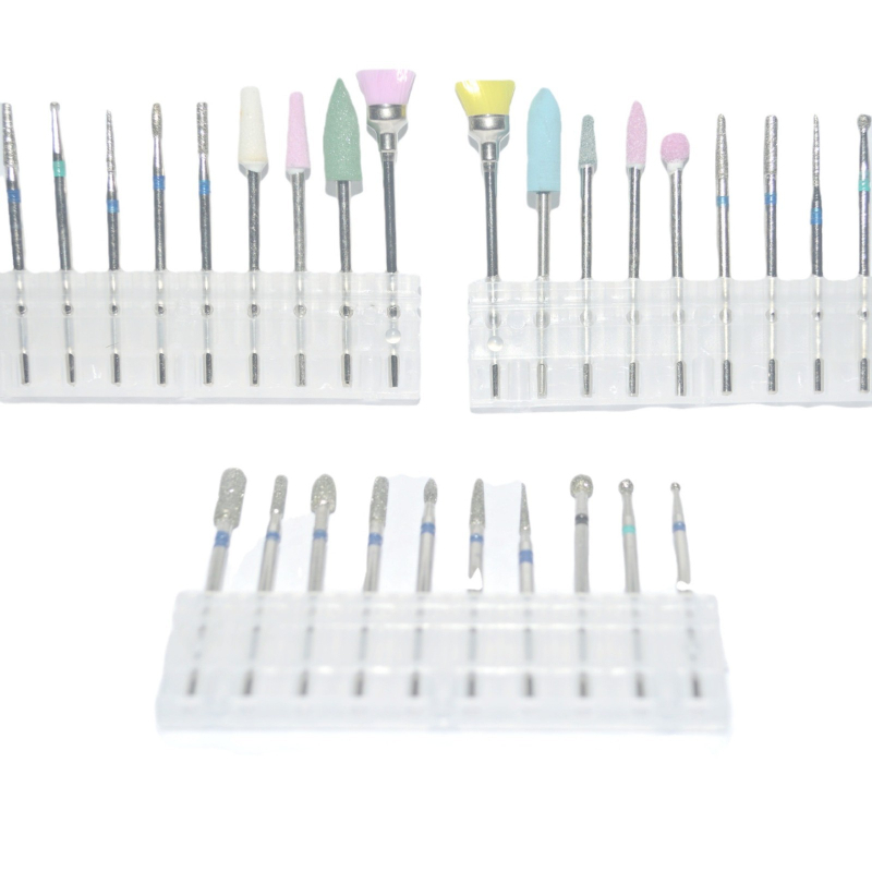 Alat za brušenje površine nokta, set od 10 komada, ruski stil manikure poliranje i uklanjanje mrtve kože, metalni alat