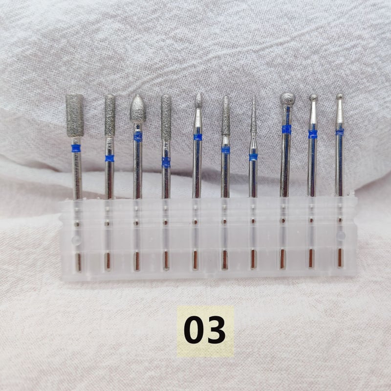 Alat za brušenje površine nokta, set od 10 komada, ruski stil manikure poliranje i uklanjanje mrtve kože, metalni alat