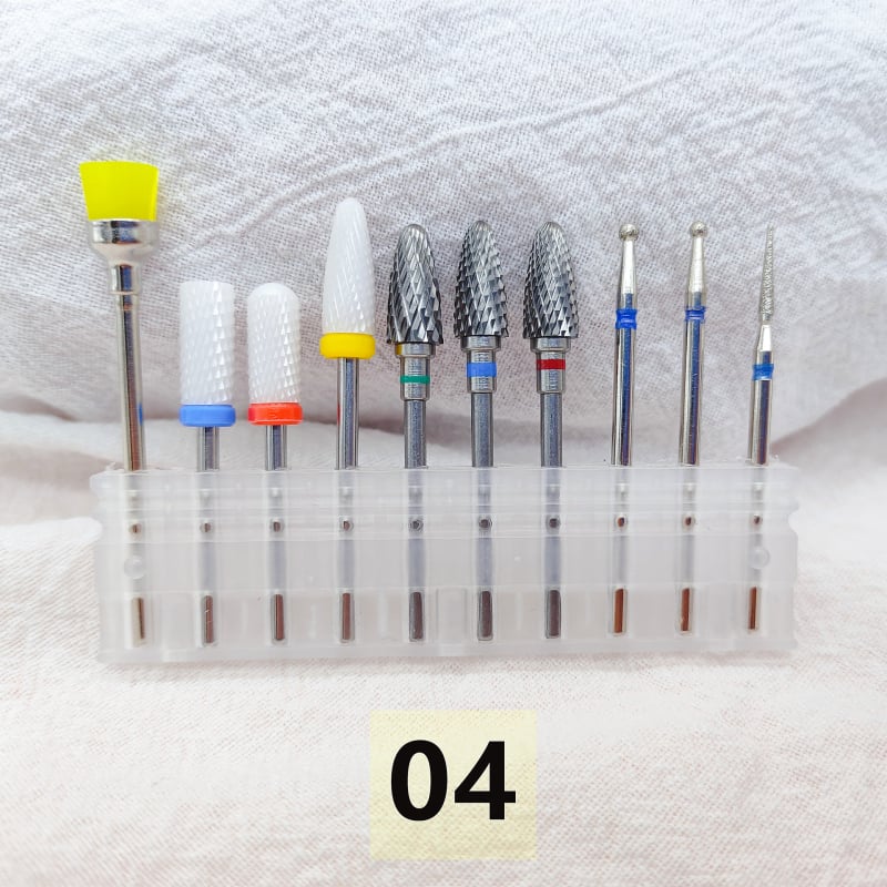 Alat za brušenje površine nokta, set od 10 komada, ruski stil manikure poliranje i uklanjanje mrtve kože, metalni alat