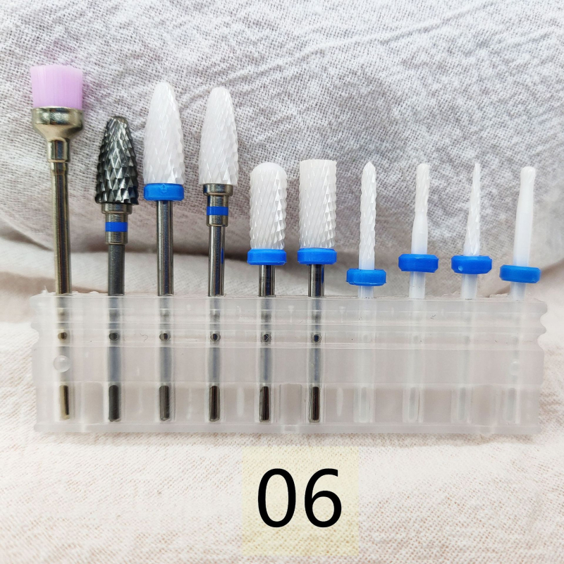 Alat za brušenje površine nokta, set od 10 komada, ruski stil manikure poliranje i uklanjanje mrtve kože, metalni alat