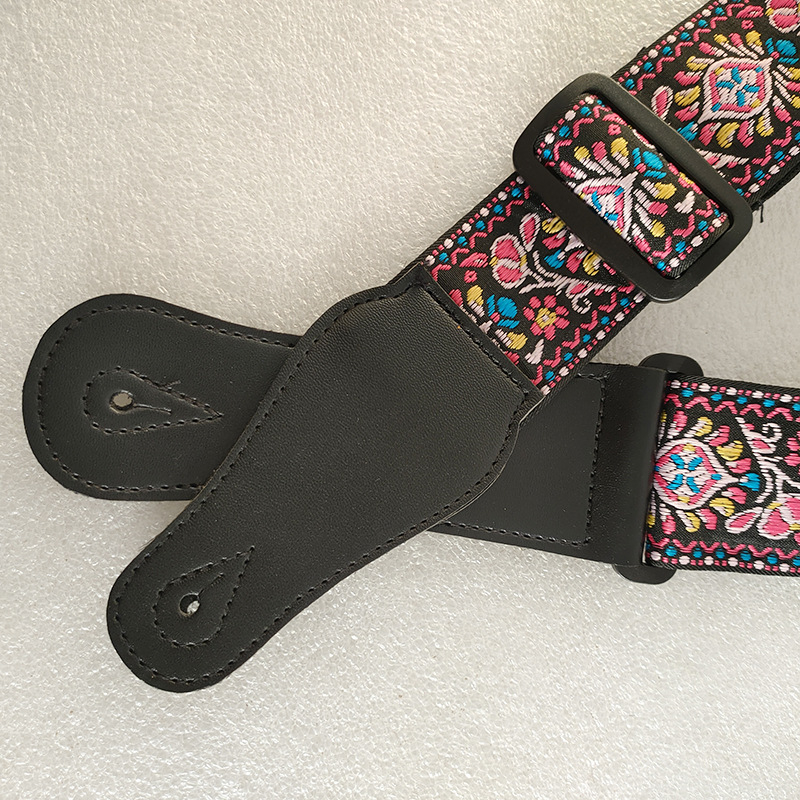 Гитарна презрамка - полиестер+PU, модел 666-1, марка Leshun, за музикални инструменти