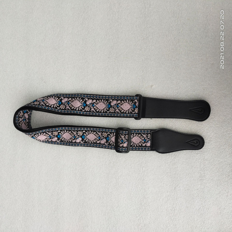 Гитарна презрамка - полиестер+PU, модел 666-1, марка Leshun, за музикални инструменти