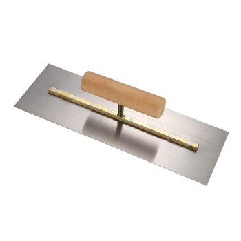 Spatulă pentru ipsos și tencuială, din oțel Mn cu elasticitate înaltă, grosime 5–5,5 mm, mâner din lemn Ø2,9 cm, brand Double Best, pentru pastă, ipsos și nivelare