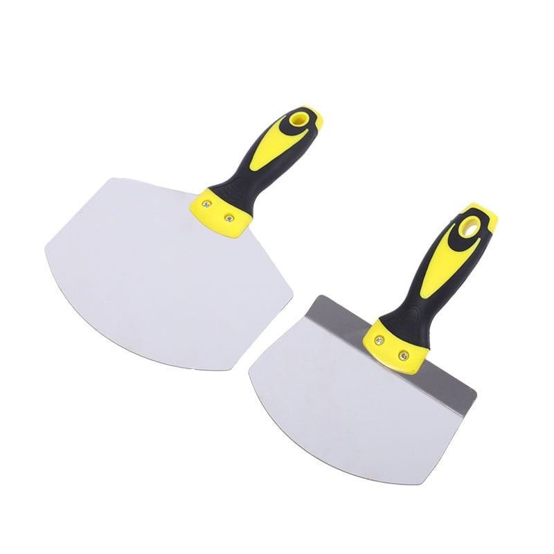 Spatula din oțel inoxidabil cu mâner din plastic, serie cu mai multe specificații pentru construcții și decorare.