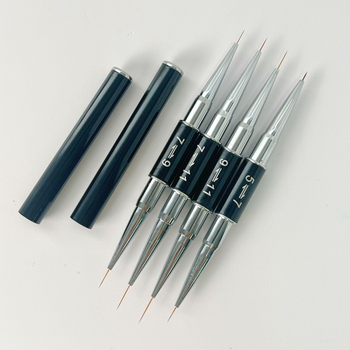 Pix dublu pentru manichiură, pensă pentru trasarea liniilor cu tijă metalică