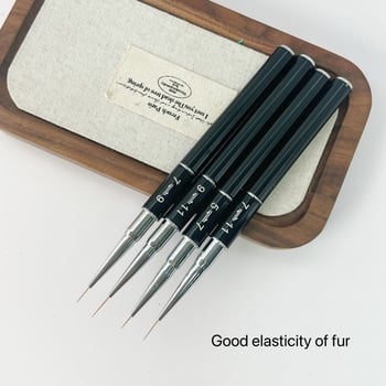 Pix dublu pentru manichiură, pensă pentru trasarea liniilor cu tijă metalică