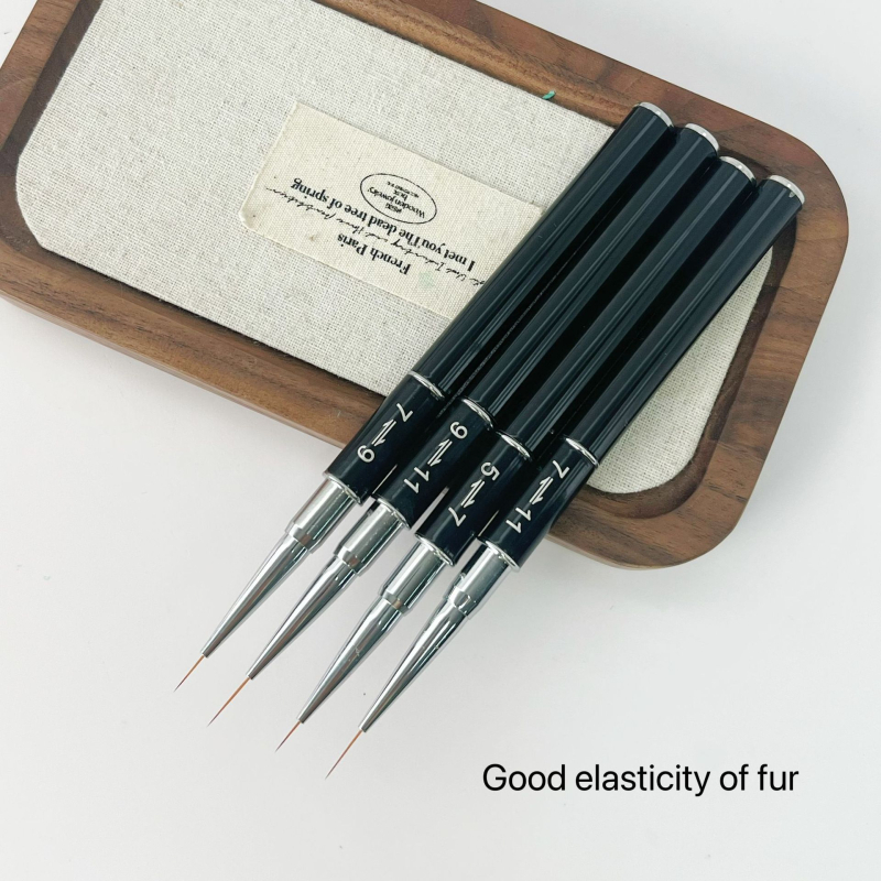 Pix dublu pentru manichiură, pensă pentru trasarea liniilor cu tijă metalică