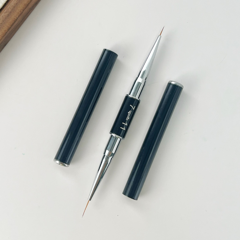 Pix dublu pentru manichiură, pensă pentru trasarea liniilor cu tijă metalică