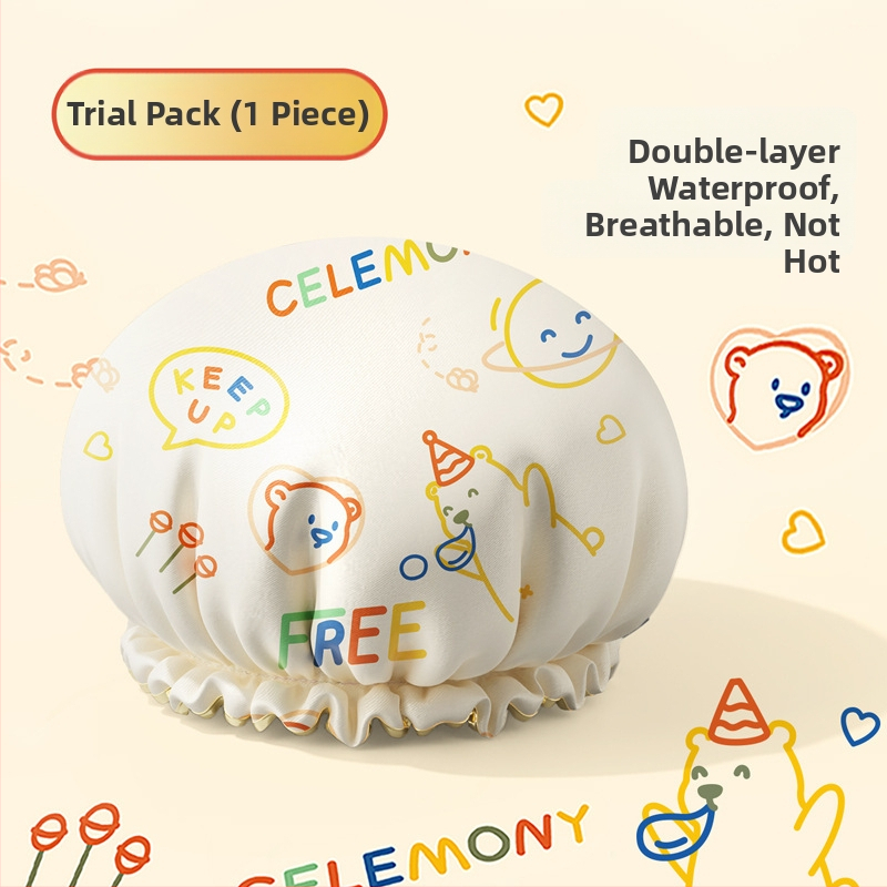 Sprchová čiapka z EVA, trojrozmerná, odolná voči vlhkosti, proti oleju a dymu, zosilnený dvojitý plášť