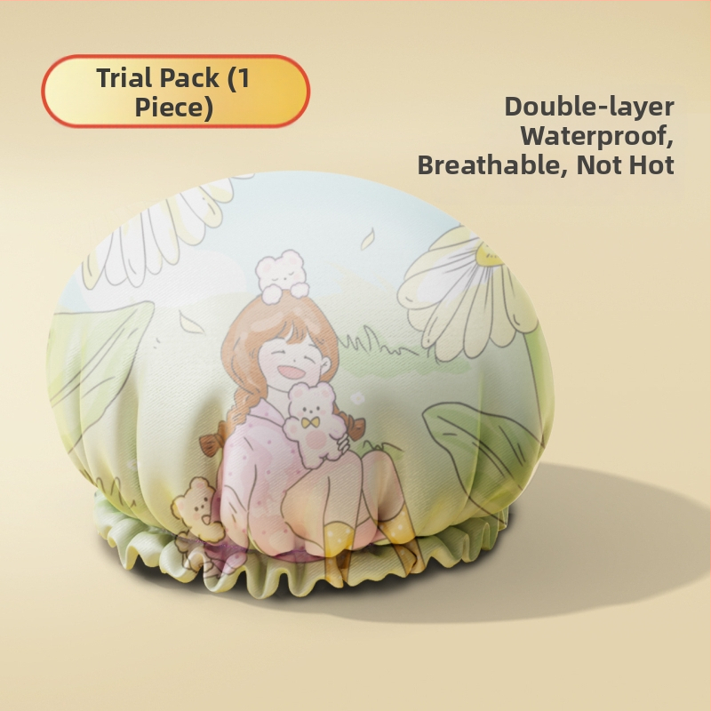 Sprchová čiapka z EVA, trojrozmerná, odolná voči vlhkosti, proti oleju a dymu, zosilnený dvojitý plášť