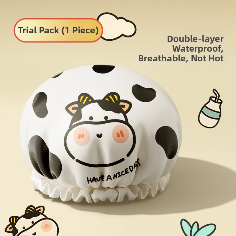 Sprchová čiapka z EVA, trojrozmerná, odolná voči vlhkosti, proti oleju a dymu, zosilnený dvojitý plášť