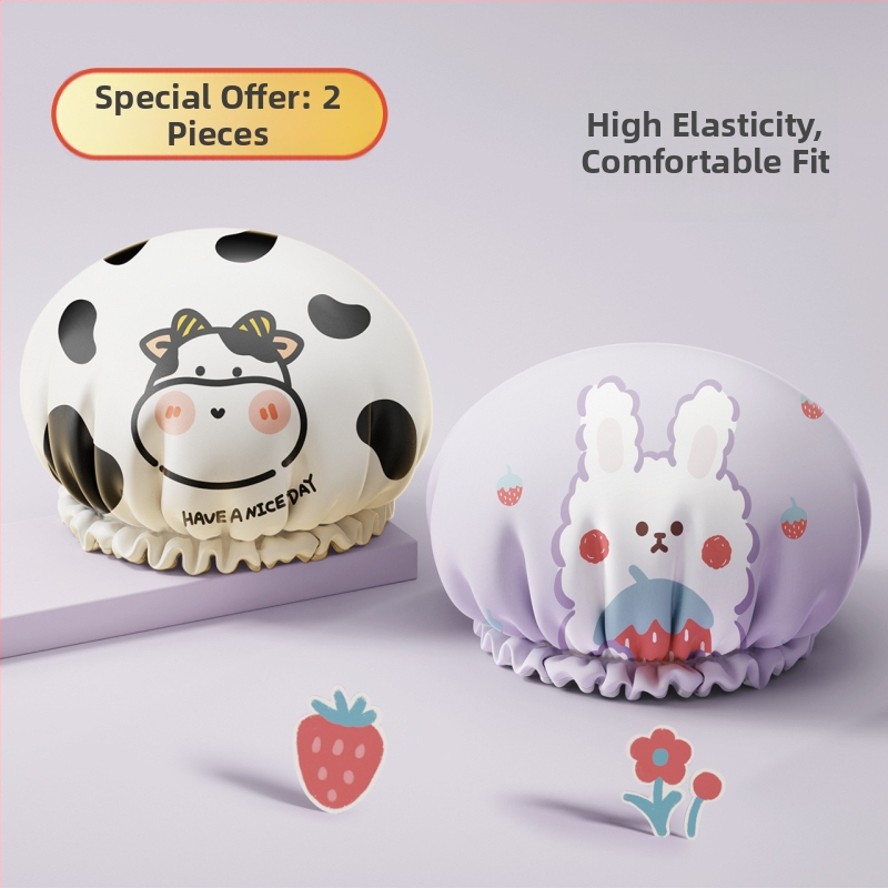 Sprchová čiapka z EVA, trojrozmerná, odolná voči vlhkosti, proti oleju a dymu, zosilnený dvojitý plášť