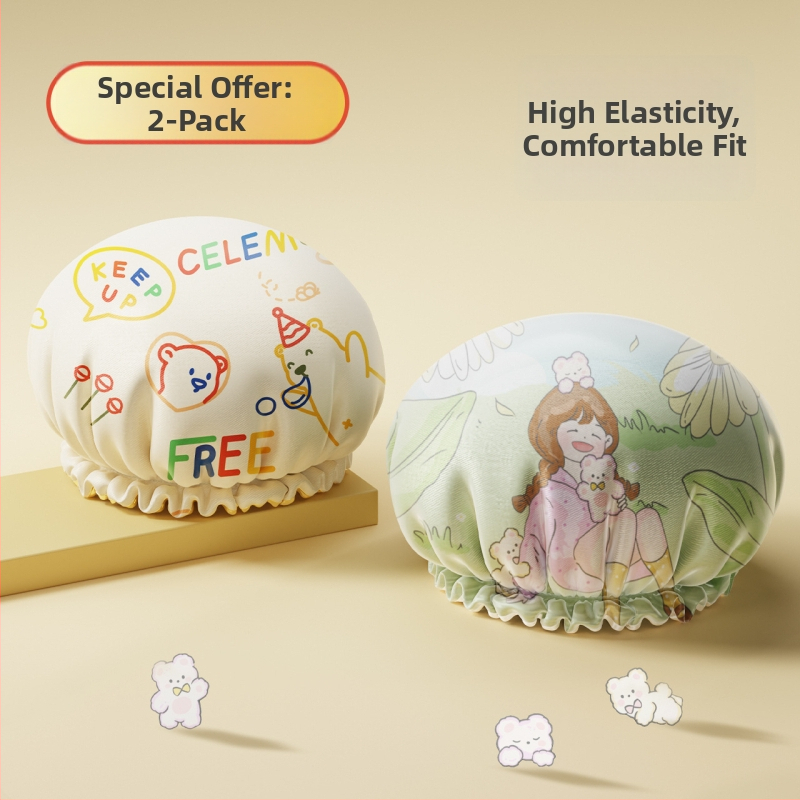 Sprchová čiapka z EVA, trojrozmerná, odolná voči vlhkosti, proti oleju a dymu, zosilnený dvojitý plášť